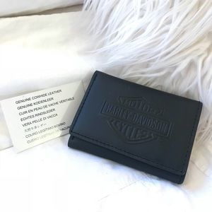 Harley Davidson Leather Trifold Men’s Wallet Black